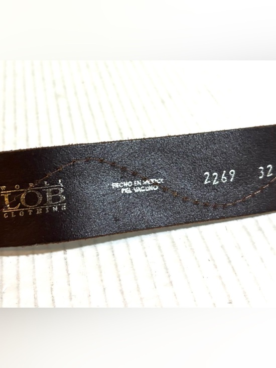 Dark Brown Leather unisex Belt Bag with Embossed Detail size 32 main image 4